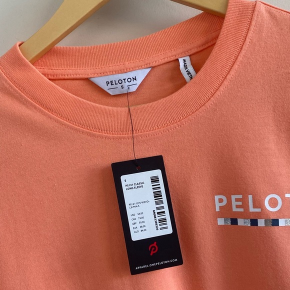 NWT Peloton Pink/Orange Classic Long Sleeve Top Size S - Picture 4 of 8